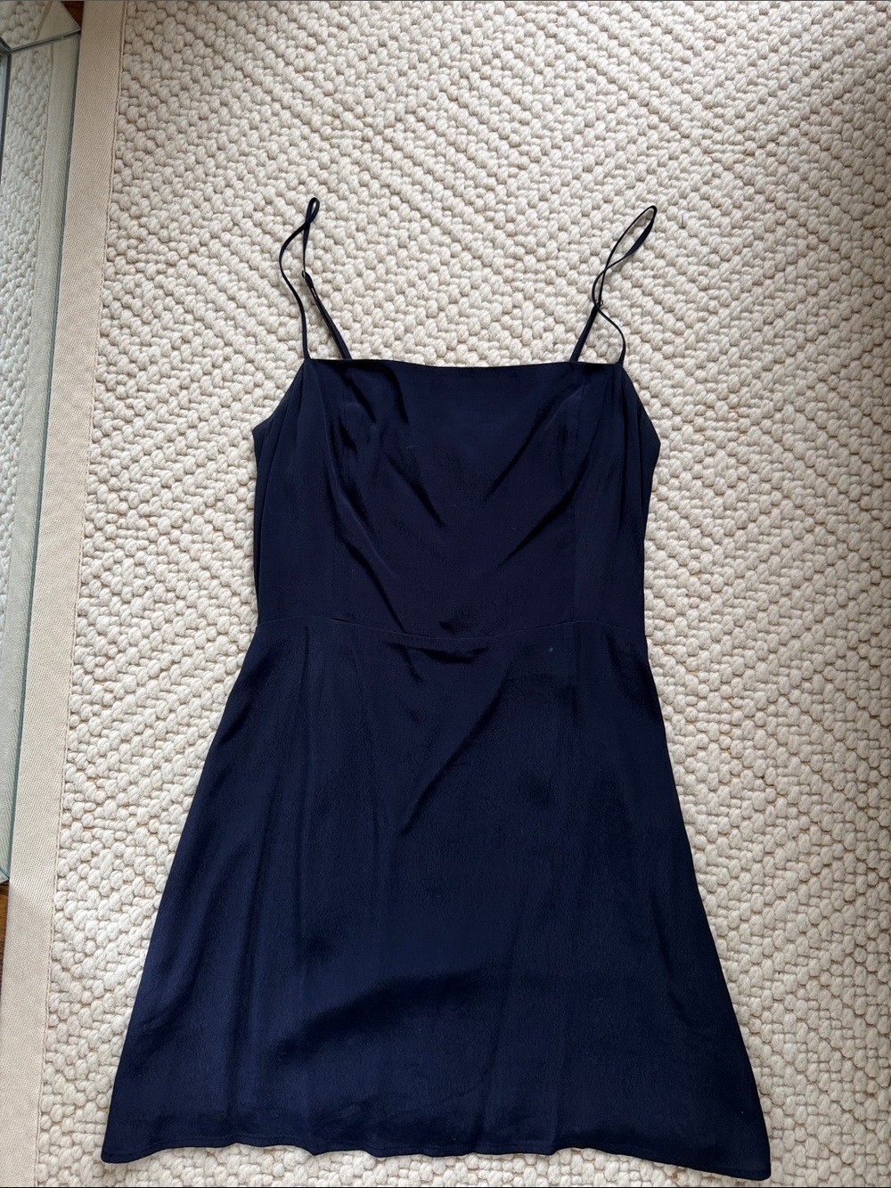 Wilfred Navy Slip Dress with Smocked Back